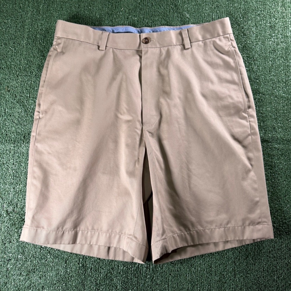 Brooks Brothers Chino Shorts Mens 33 Tan Excellent Lightweight Advantage‎ Chino